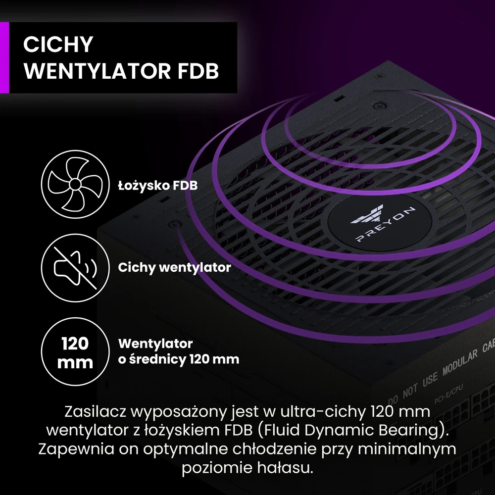 Maitinimo šaltinis PREYON Eagle Power GOLD 850W (PEPG850W)