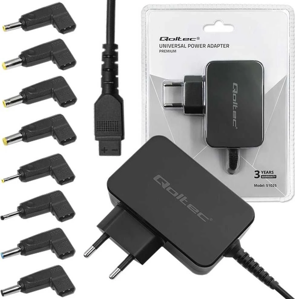 QOLTEC 51025 Maitinimo adapteris 45W 8 papildiniai