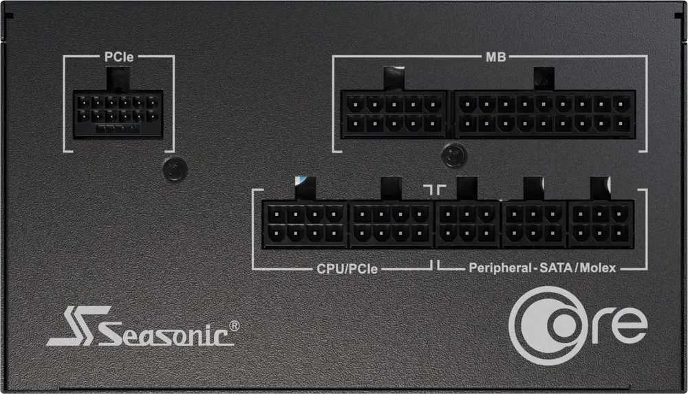 Seasonic Core GX 80 PLUS Gold PSU, modular, ATX 3.1, PCIe 5.1 – 650 Watt, juodos spalvos