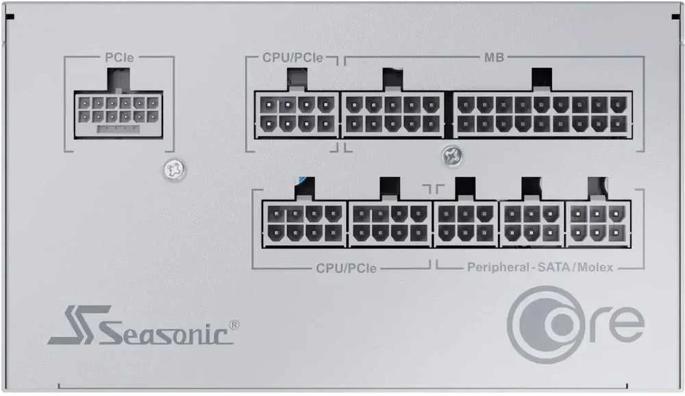 850W „Seasonic Core GX-850-V2-Baltas“ kabelių valdymas