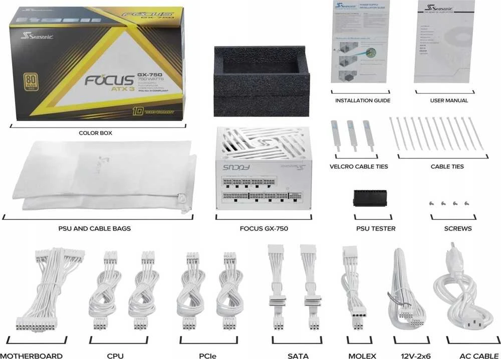 Seasonic „Focus GX“ maitinimo blokas 750 W