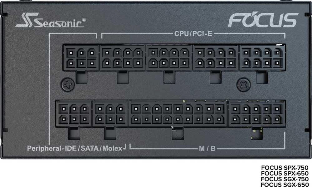 „Seasonic Focus SPX 80 PLUS Platinum“ maitinimo blokas, modulinis – 750 vatų