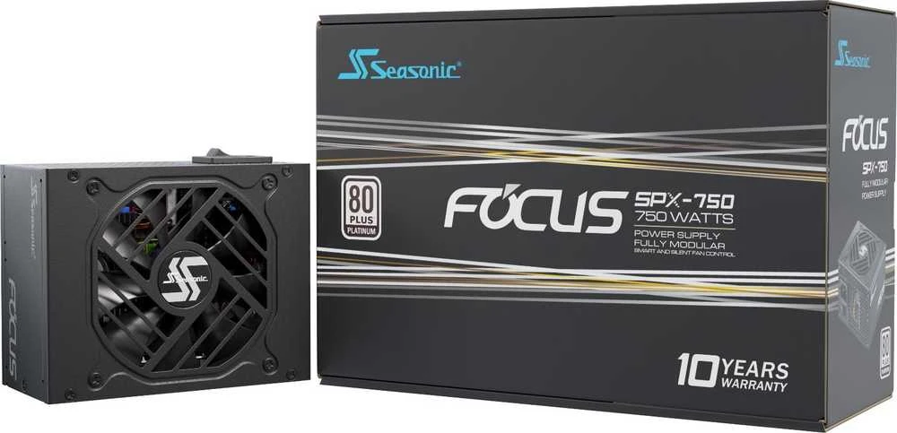 „Seasonic Focus SPX 80 PLUS Platinum“ maitinimo blokas, modulinis – 750 vatų