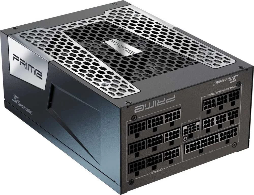„Seasonic Prime TX-1300“, 80 PLUS Titanium maitinimo blokas, modulinis, ATX 3.1, PCIe 5.1 × 1300 vatų