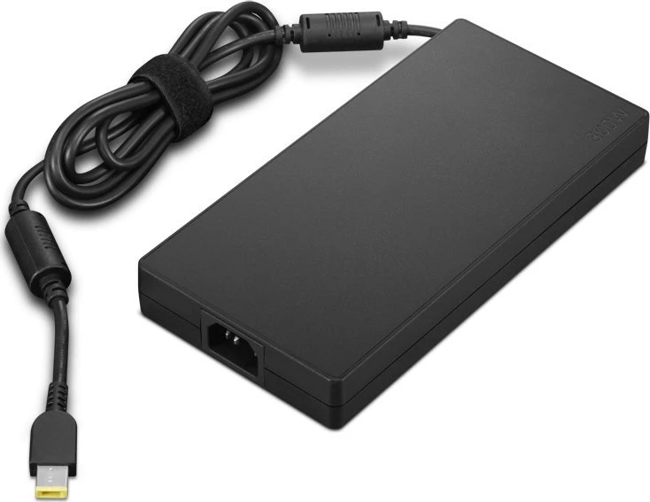 Lenovo 300W nešiojamojo kompiuterio įkroviklis su stačiakampiu kabeliu