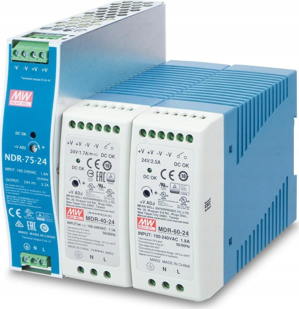Maitinimo šaltinis serwerowy Planet PLANET PWR-60-24 moduł zasilaczy 60 W Mėlyna, Baltas