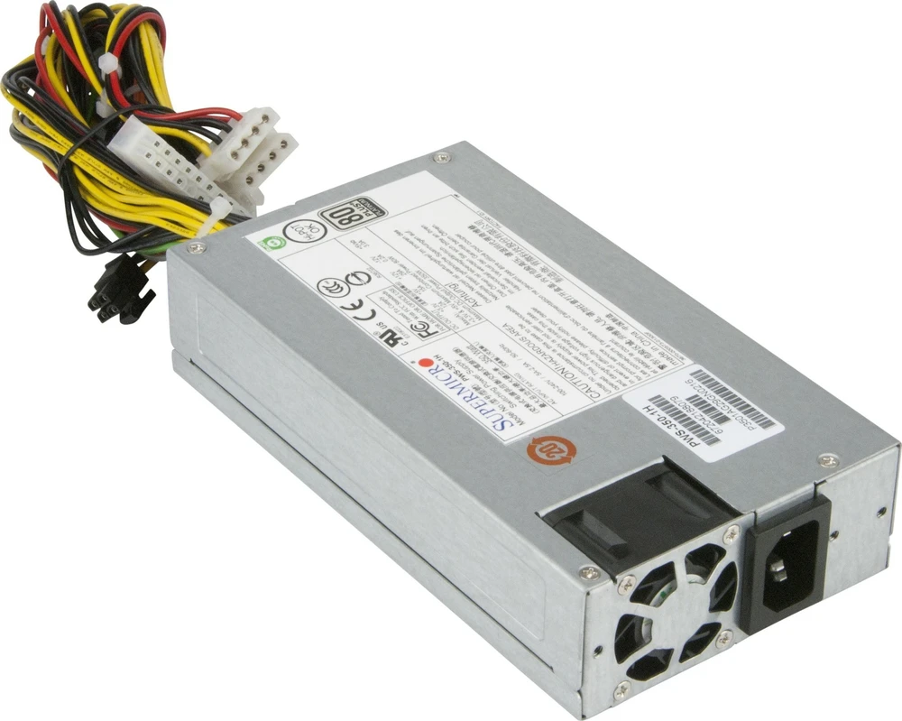 Maitinimo šaltinis serverowy SuperMicro Supermicro PWS-350-1H maitinimo modulis 350 W 24 kontaktų ATX 1U Pilka