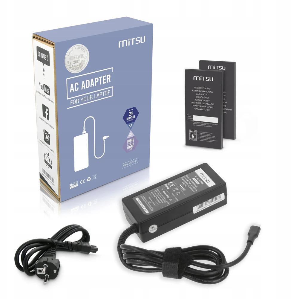 Mitsu 65W USB-C maitinimo adapteris su pakuote