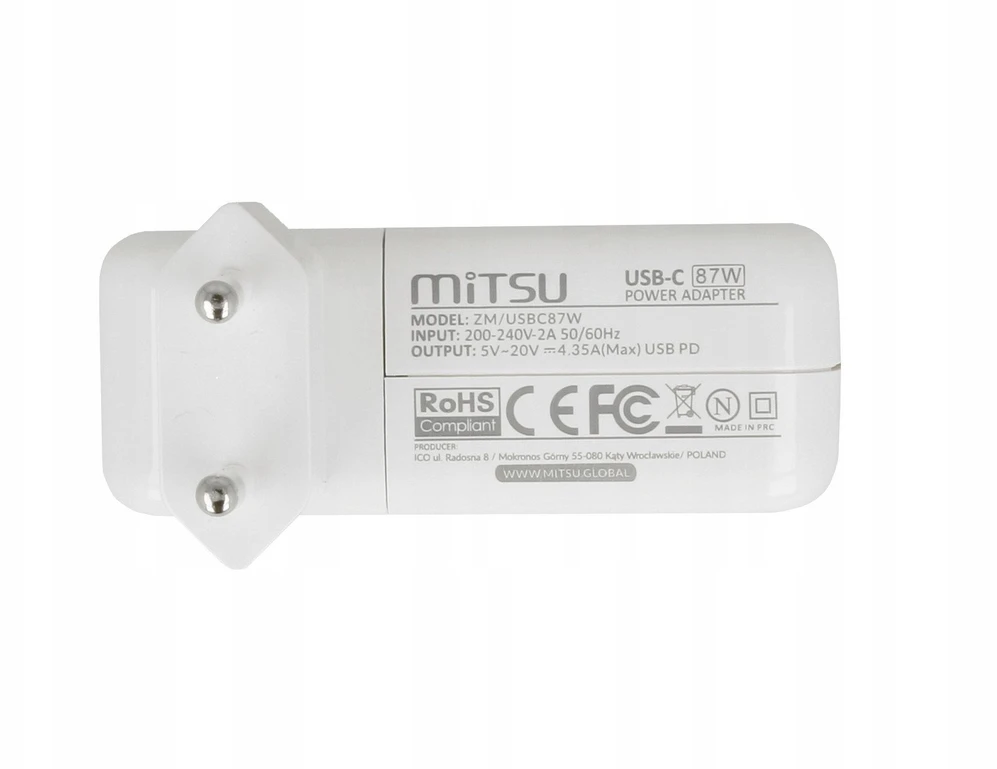 Mitsu 87W USB-C įkroviklis su euro kištuku