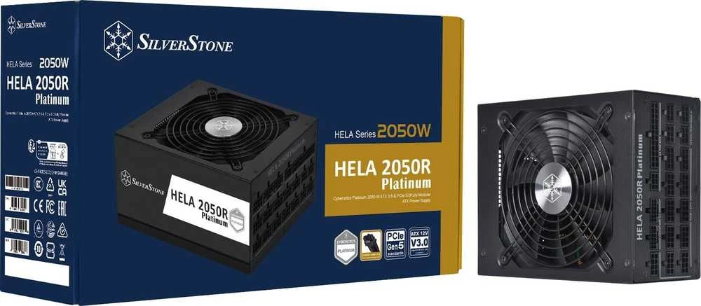 Silverstone Technology Coltd „SilverStone SST-HA2050R-PM“, kompiuterio maitinimo šaltinis - juodas, 2x 12VHPWR, 14x PCIe, kabelių valdymas, 2050 vatų