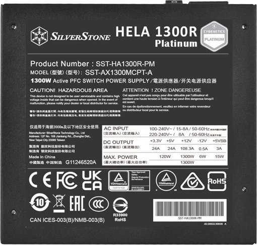 „Silverstone SST-HA1300R-PM Platinum“ maitinimo šaltinis, modulinis – 1300 vatų