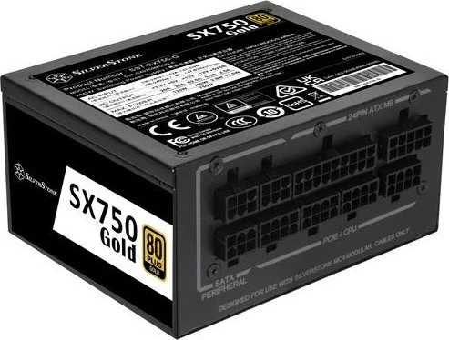 SilverStone SST-SX750-G 80 PLUS auksinis, modulinis - 750 vatų