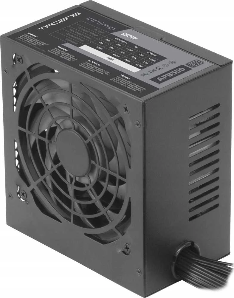 Tacens APB550B maitinimo blokas 550 W 20+4 kontaktų ATX ATX Juodas