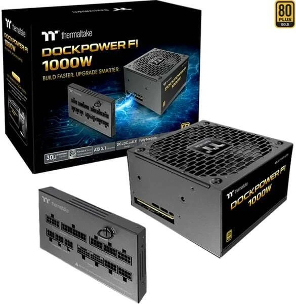 Thermaltake Maitinimo šaltinis - dockpower fi 1000w auksinis modular atx3.1 gen5