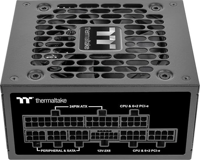 „Thermaltake Toughpower SFX Platinum 750W“, kompiuterio maitinimo šaltinis - juodas, 1x 12VHPWR, 2x PCIe, laidų valdymas, 750 vatų