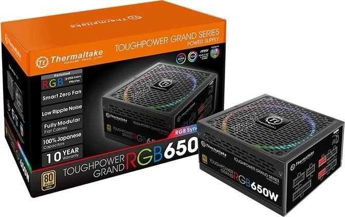 Maitinimo šaltinis Thermaltake Maitinimo šaltinis Toughpower Grand RGB Sync 650W Mod. (80+ Gold, 4xPEG, 140mm)