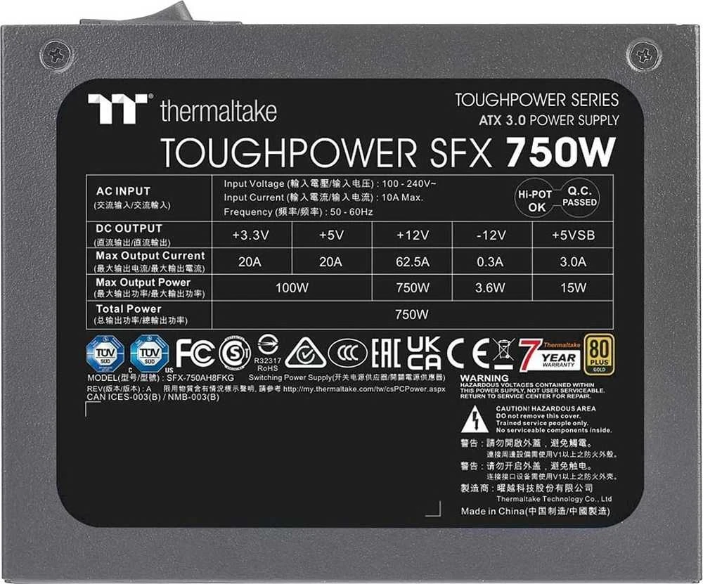 Maitinimo šaltinis Thermaltake Toughpower SFX 750W Gold