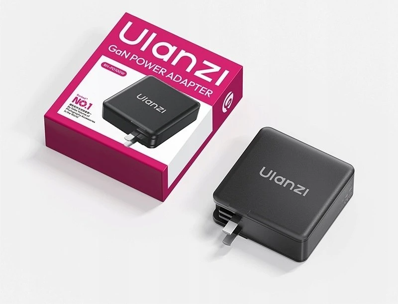 „Ulanzi“ maitinimo šaltinis 100 W, USB-C, skirtas „Ulanzi CO1 EC65 40 W Pro RGB 60 WBG5 VL360 AL60 AL120 / RH-PD100 W“