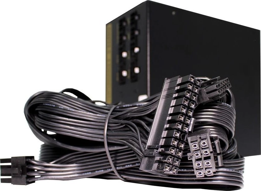 „Xilence Performance X ATX 3.0 80+“ auksinis 750W, kompiuterio maitinimo šaltinis - juodas, 1x 12VHPWR, 3x PCIe, laidų valdymas, 750 vatų