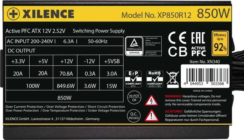 Maitinimo šaltinis Xilence 850W (XN340)