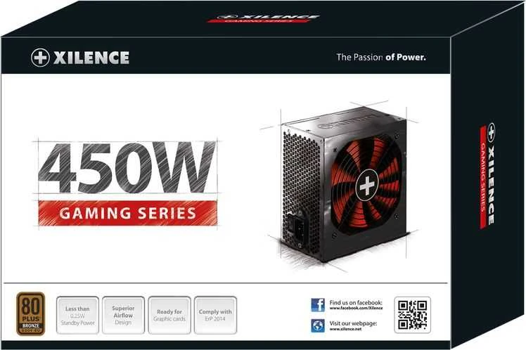 XLE Xilence Performance A+ XN213 maitinimo blokas 450 W 20+4 pin ATX ATX Juoda