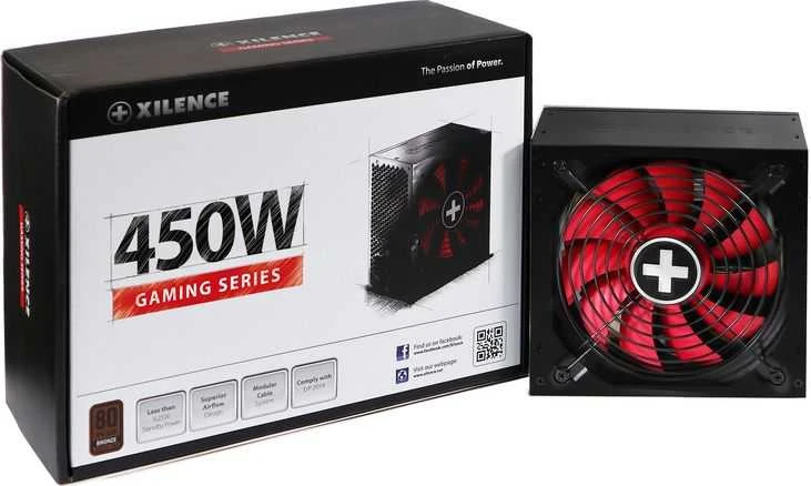 XLE Xilence Performance A+ XN213 maitinimo blokas 450 W 20+4 pin ATX ATX Juoda