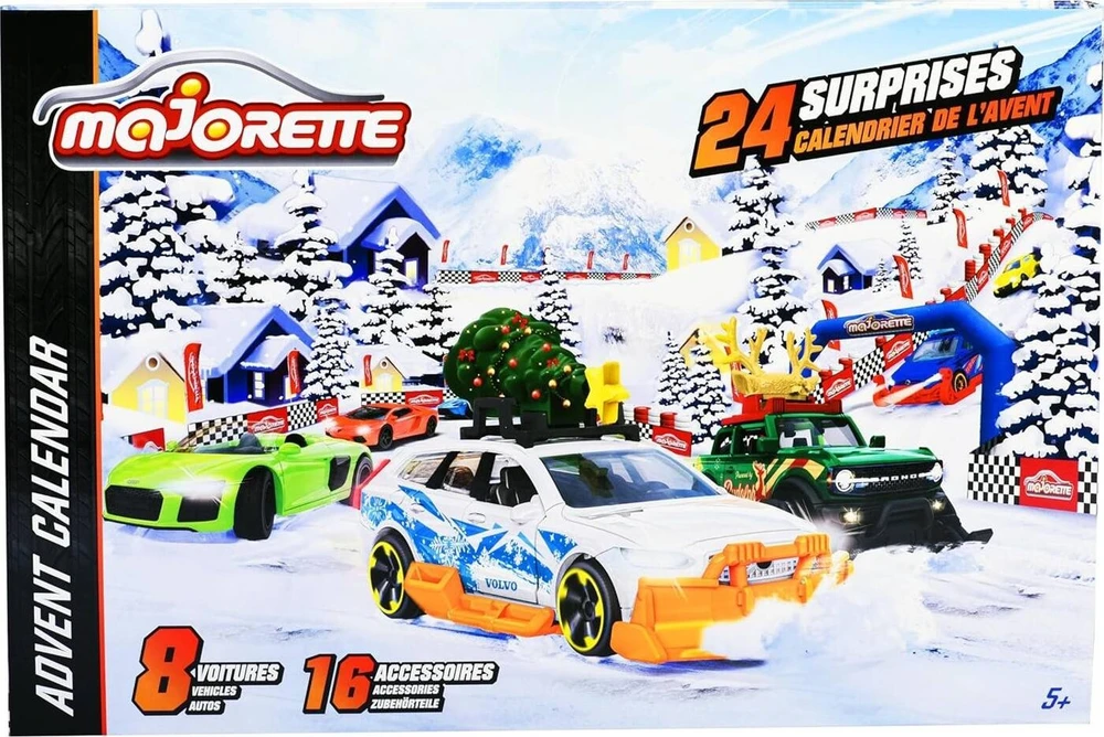 Majorette Žaislinis advento kalendorius su transporto priemonėmis 2024