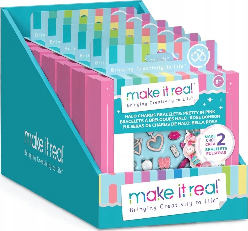 Make it real MAKE IT REAL Rinkinys Apyrankės Gražios Rožinėje, kūrybinis žaislas