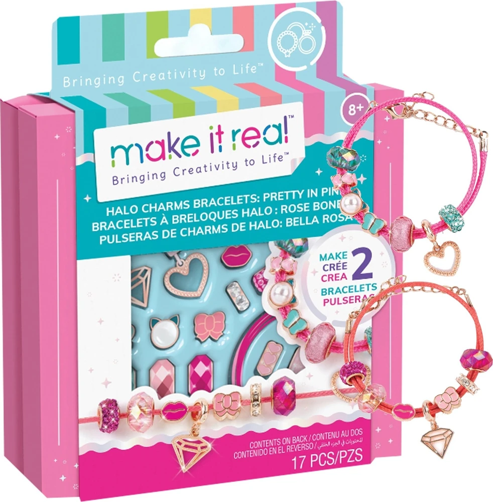 Make it real MAKE IT REAL Rinkinys Apyrankės Gražios Rožinėje, kūrybinis žaislas