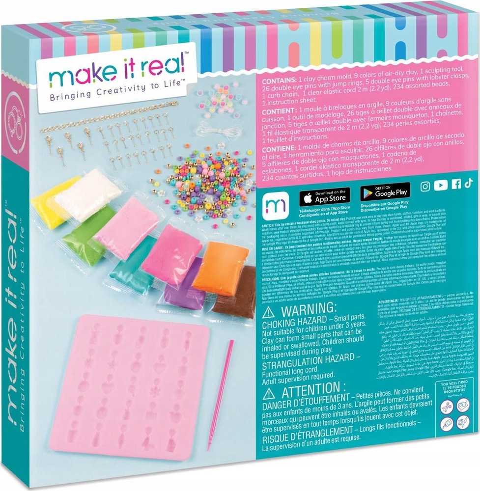 Make it Real rinkinys: 30 pakabukų iš minkštos masės, 9 spalvos