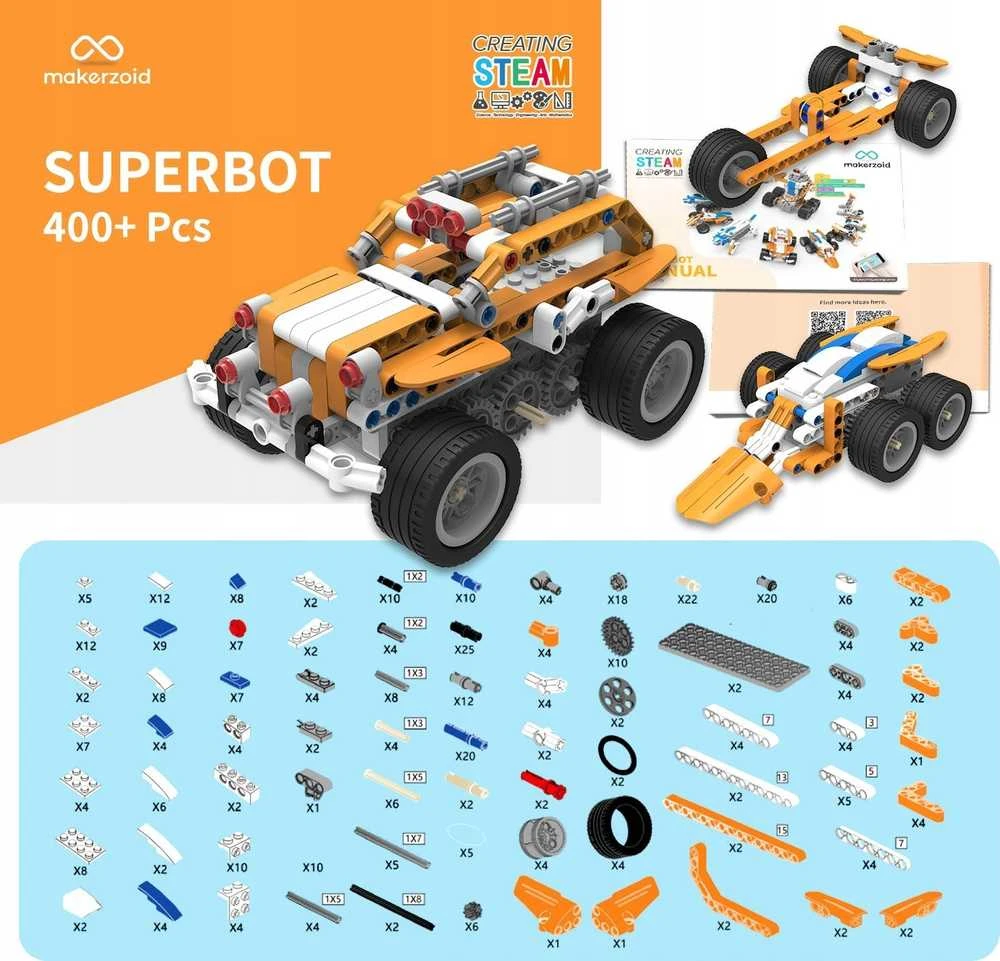 Sol Expert MAKERZOID Superbot programuojamas konstruktorius 26in1