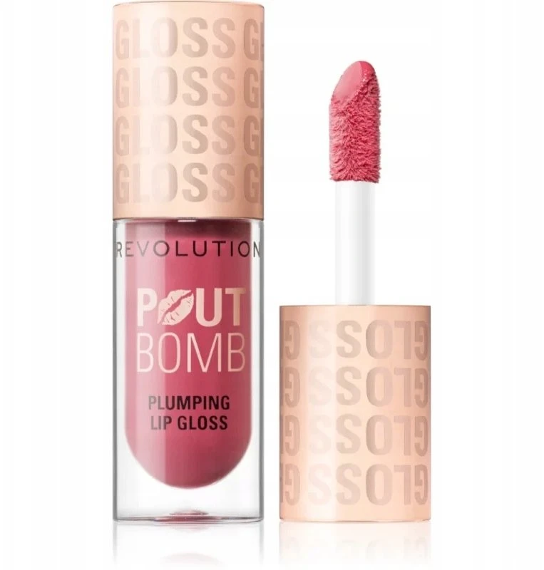 Makeup Revolution Pout Bomb Vegan Plumping Lūpų blizgis Milky Sheer Holo 4.6 ml