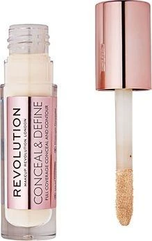 Makeup Revolution Conceal & Define korekcinis skystas maskuoklis C1, 4 g