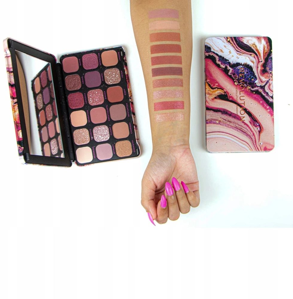 Makeup revolution „Revolution Make Up Forever Flawless“ akių šešėlių paletė „Allure 19“, 8 g