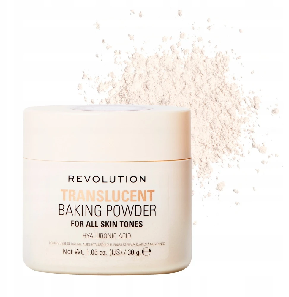 „Makeup Revolution“ kepimo pudra, biri, fiksuojanti, permatoma pudra, 30 g