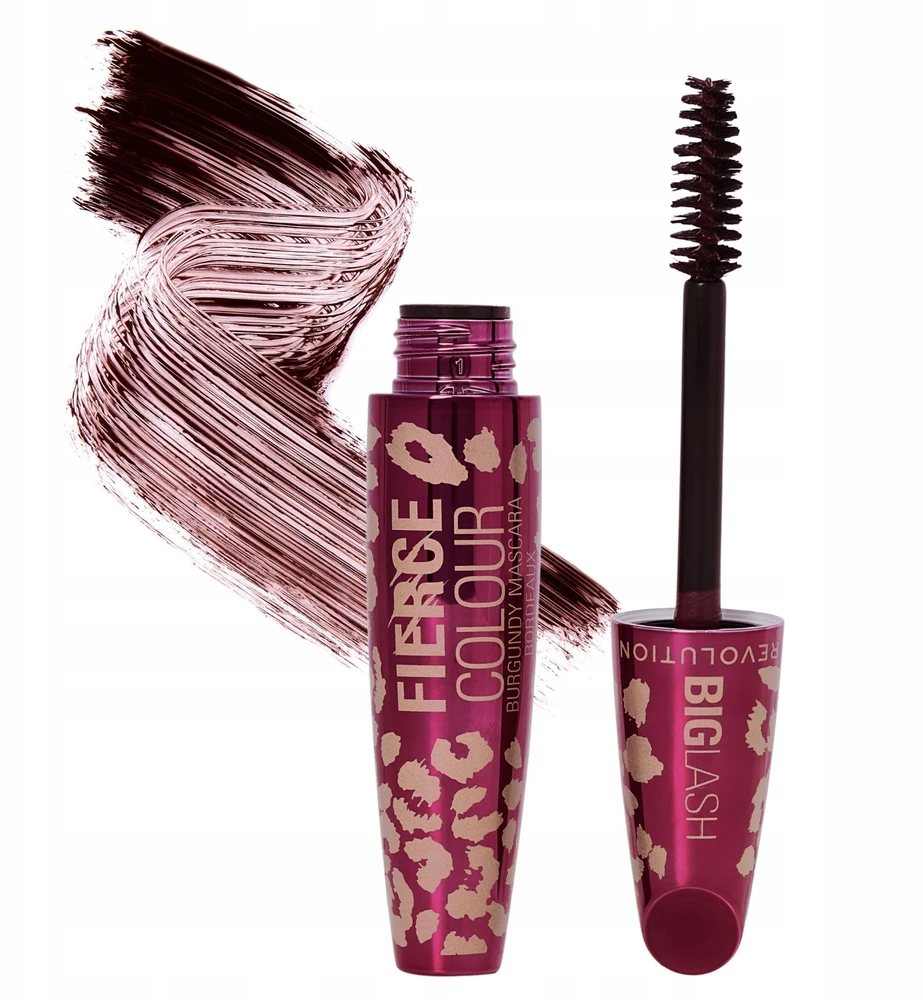 Makeup Revolution Big Lash Fierce Volume Blakstienų tušas Burgundy, 9 g