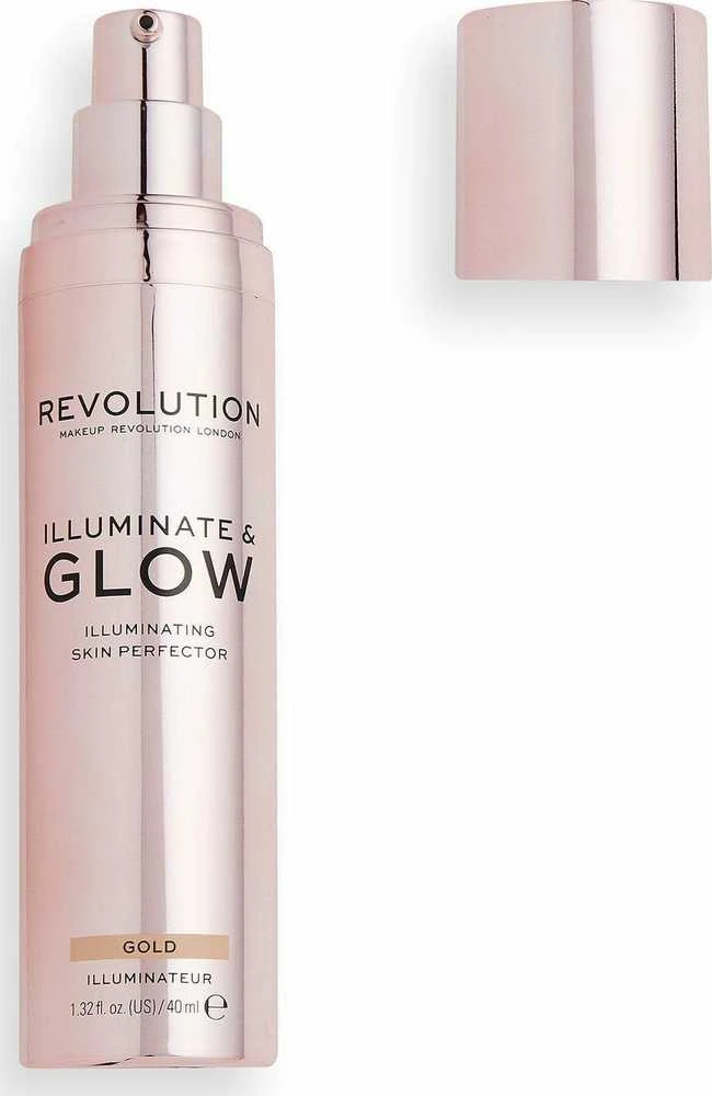 „Makeup Revolution Glow & Luminate“ skystas veido švytėjimo suteikiantis pieštukas, auksinis, 40 ml