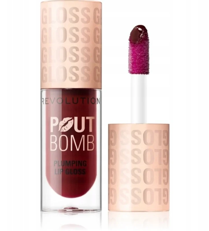 Makeup Revolution Plump & Shine Plumping Lūpų blizgis Jelly Berry Mauve 4.6 ml