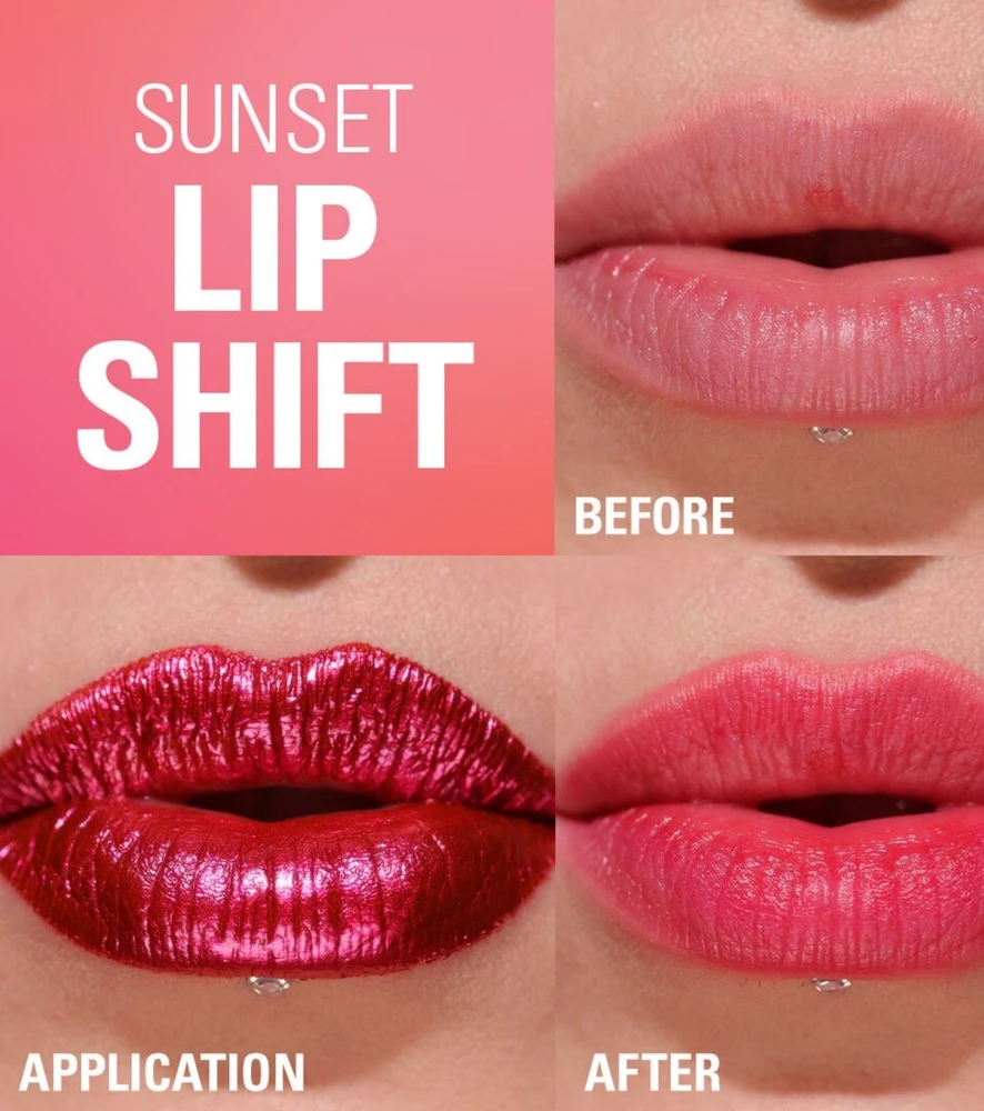Makeup Revolution Makeup Revolution, Sunset Lip Shift, Vegan, Long-Lasting, Lūpų blizgis, Rožinė, 3.6 ml For Women