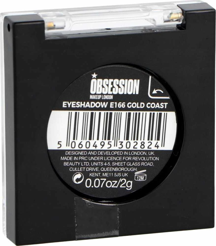 „Makeup Revolution Obsession“ akių šešėlių pudra, E166, auksinė pakrantė, 2 g