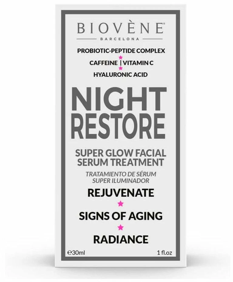 "Biovene Night Restore Super Glow" veido serumas 30ml