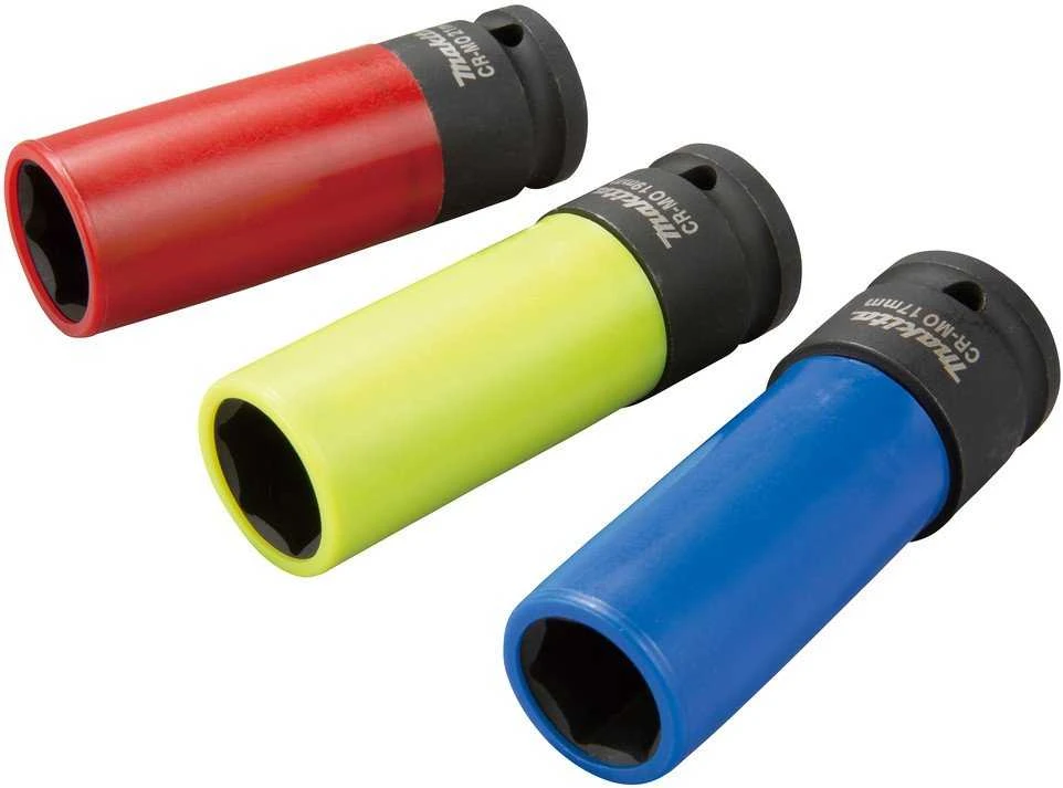 Makita Smūginių galvų komplektas (plonasienės) 3 VNT 1/2" 85MM (17.19. &21mm) E-12354