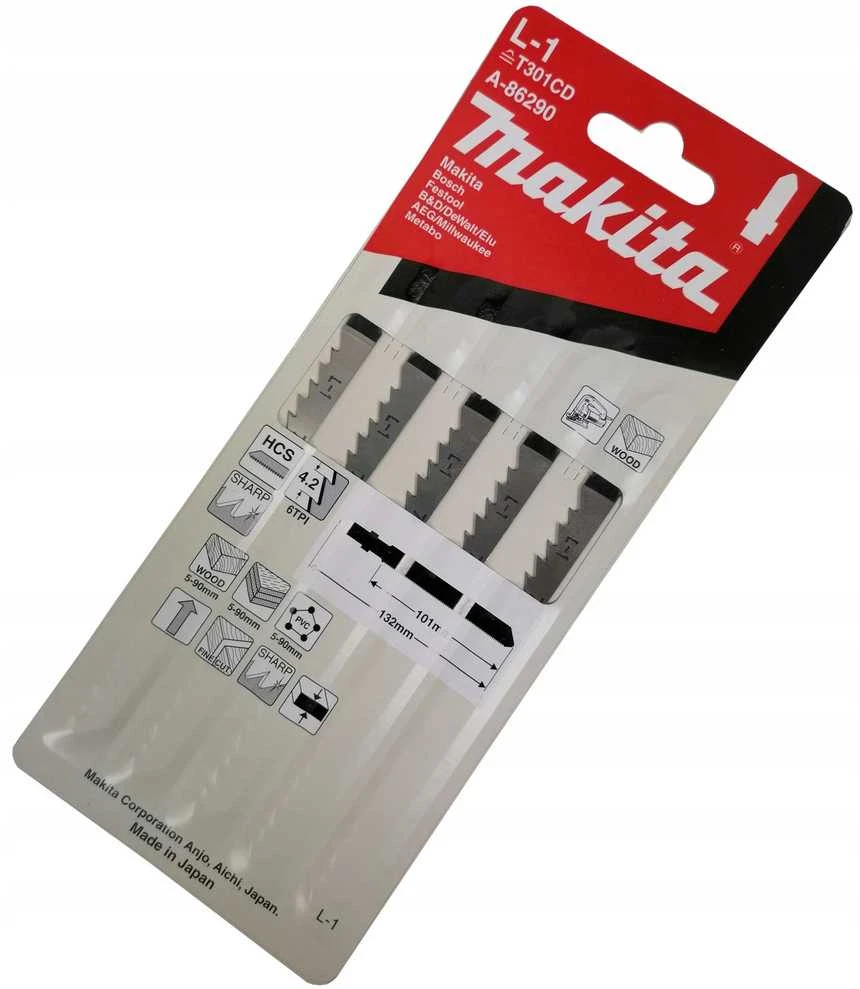 Makita Siaurapjūklio pjūkleliai L-1 100MM 5Vnt. A-86290