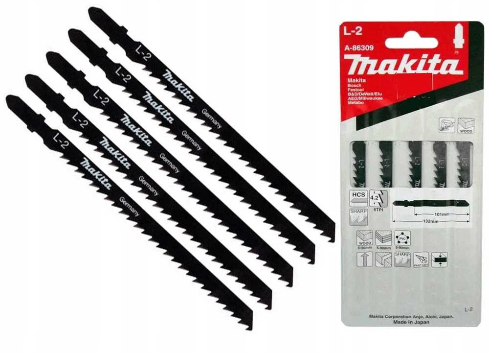 Makita Siaurapjūklio pjūkleliai L-2 100MM 5Vnt. A-86309