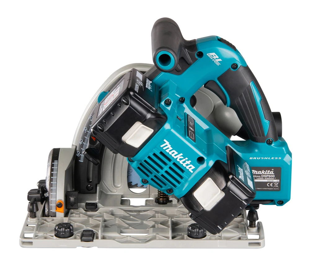 Makita Akumuliatorinis rankinis diskinis pjūklas DSP600ZJ | 2x18V Li-ion, be akumuliatoriaus ir kroviklio aprašymas - Prekės nuotrauka