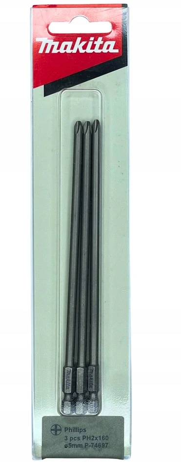 Makita PH sukimo antgalis 160X5MM PH2 BFR540/550, 6842, 6843 (3Vnt.) P-74697