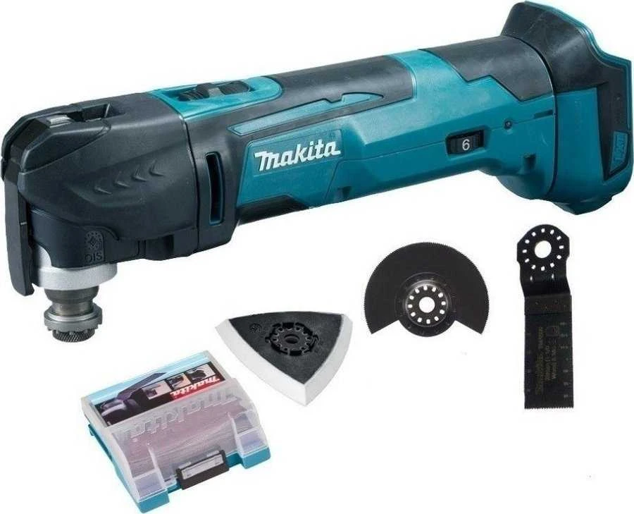 MAKITA DAUGIAFUNKCINIS ĮRANKIS 18V Li-ION BE BATERIJAŲ IR ĮKROVIMO + PRIEDŲ, DTM51ZX1