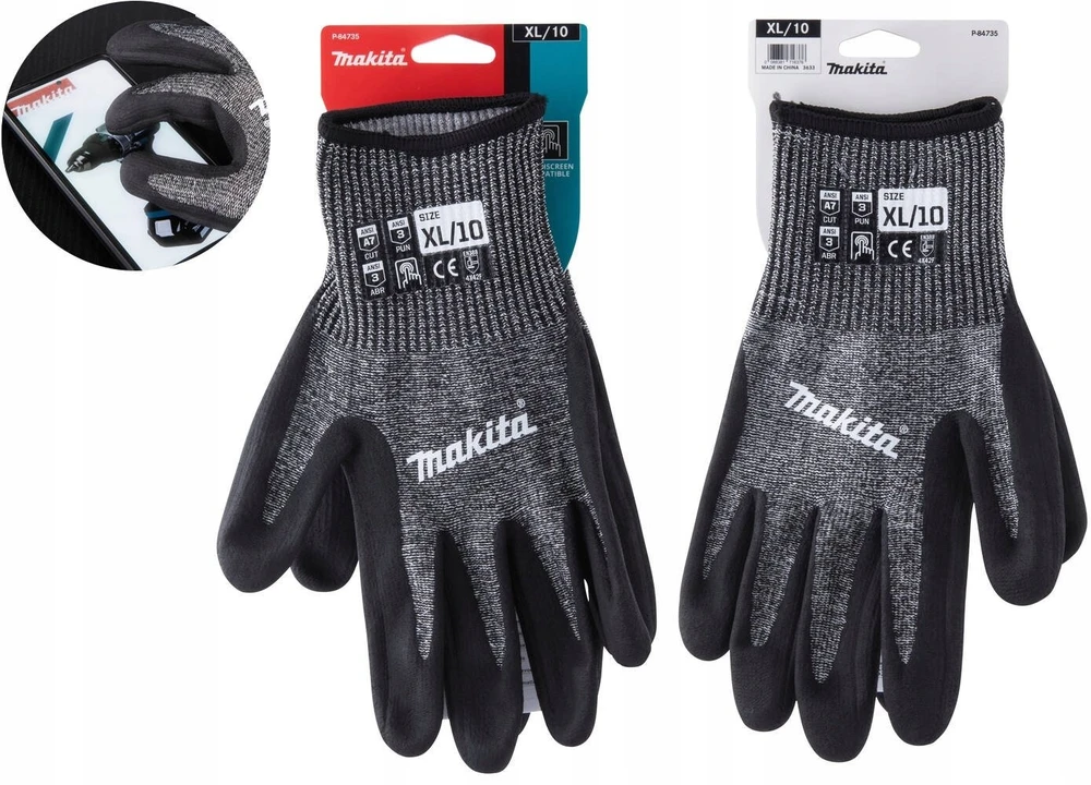 Makita DARBINĖS PIRŠTINĖS, ATSPARIOS ĮPJOVIMAMS, XL P-84735