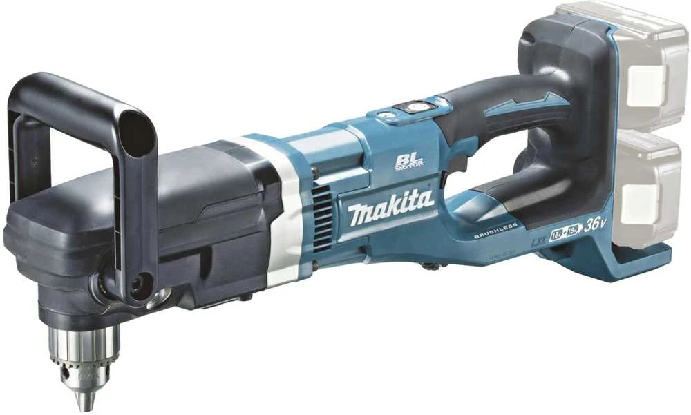 Akumuliatorinis kampinis gręžtuvas Makita DDA460ZK, 2X18V, be akumuliatorių ir kroviklio