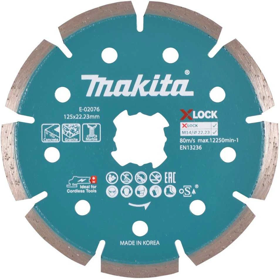 Makita Segmentinis 125MM betonui X-LOCK E-02076 X-LOCK • 125 x 22,23 mm
